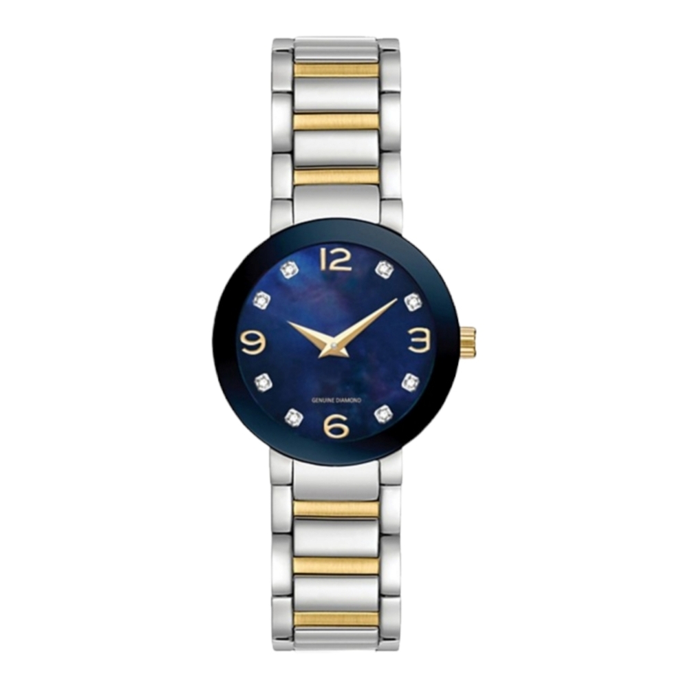 Red Bow Diamond Accent Two-Tone Stainless-steel Bracelet Watch